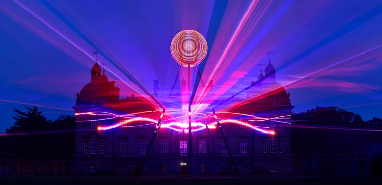 Chris Levine illuminates Houghton Hall, Autumn 2021